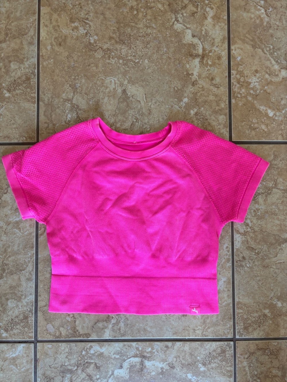 Hot Pink Short Sleeve Active Top